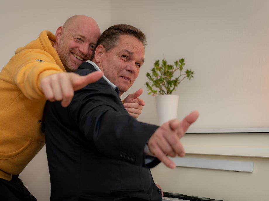 Dieter Grimm mit Fans